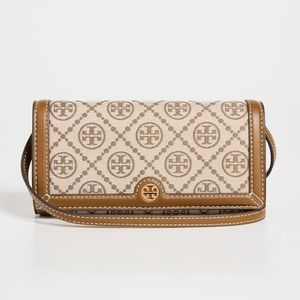 Tory Burch Women's T Monogram Jacquard Wallet Crossbody